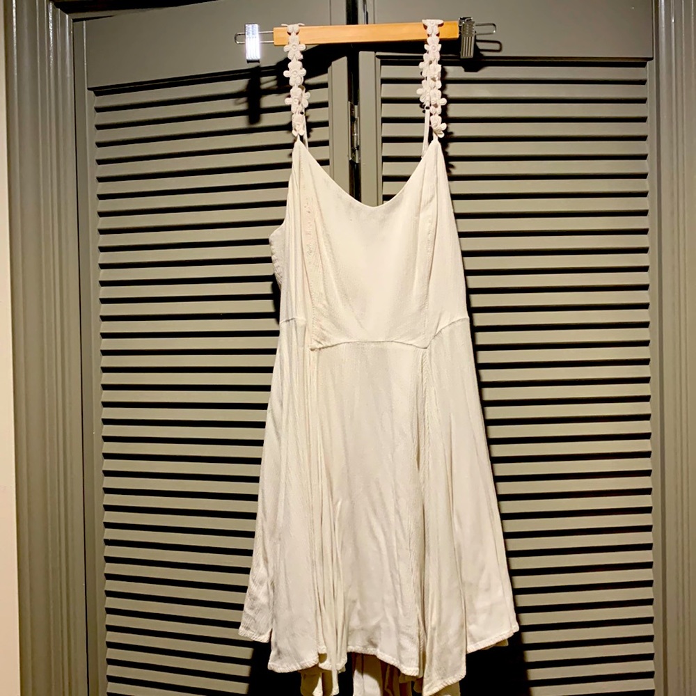 Cream flower child flowy dress